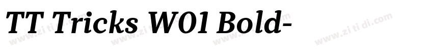 TT Tricks W01 Bold字体转换